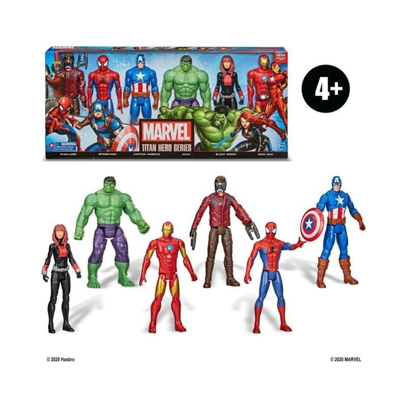 Action Figures Avengers Titan Heroes set 6 Personaggi da 30 cm