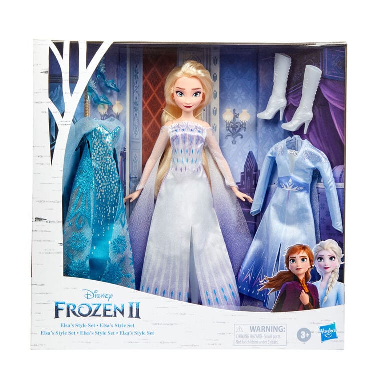 Bambole Disney Frozen, Bambola Elsa con 3 Abiti e Accessori