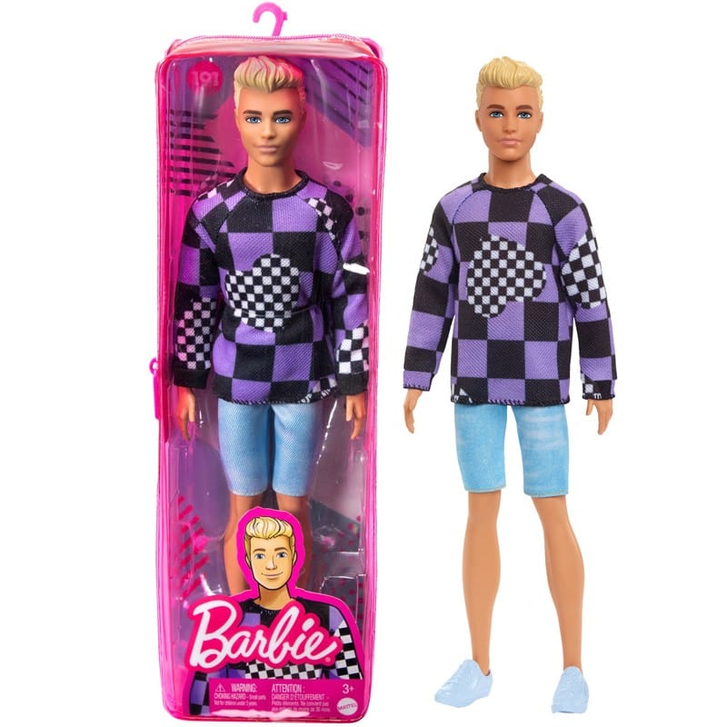 Bambole Barbie Ken Fashionistas 191, bambola capelli Biondi