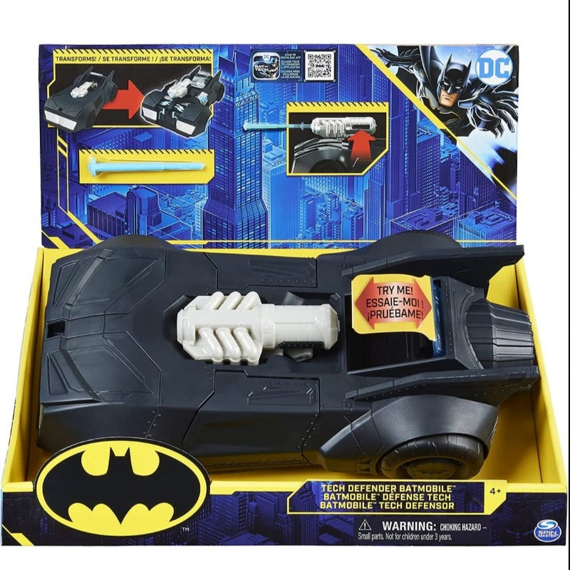 act Batmobile con Funzione lanciatore, Batman Veicolo Tech Defender