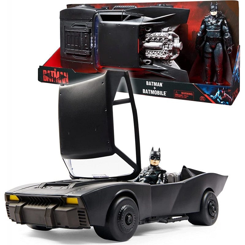 Batman con Batmobile, personaggio da 30cm e Bat-Mobile Gigante Batman Personaggi articolati da 30cm, vendita in assortimento