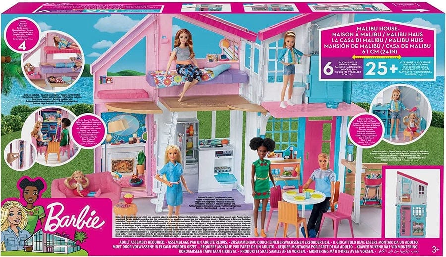 Casa di Barbie Malibu, Playset Trasformabile con oltre 25 Accessori