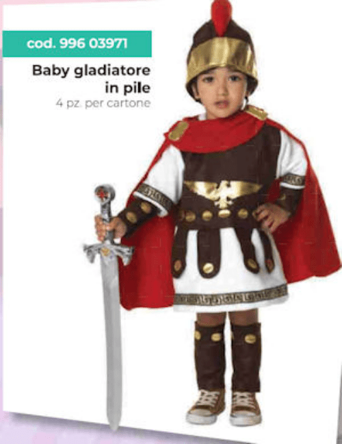 Costume Carnevale Costume Carnevale Baby Gladiatore in Pile