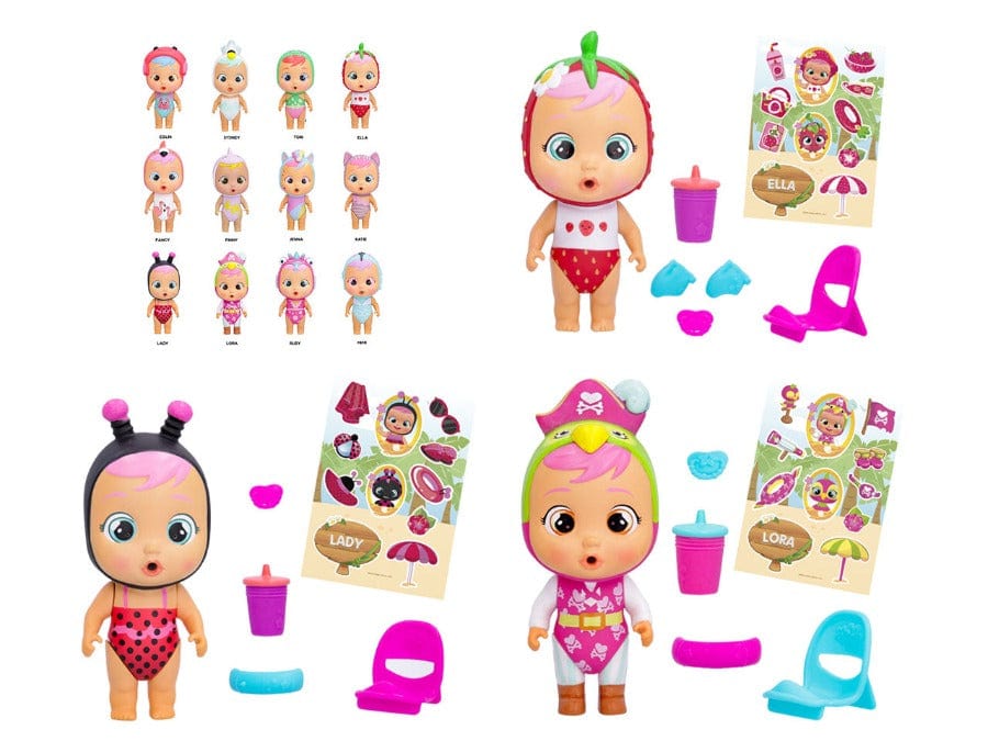 Bambole Cry Babies Magic Tears Tropical, Nuove Bamboline con Costumi da Bagno
