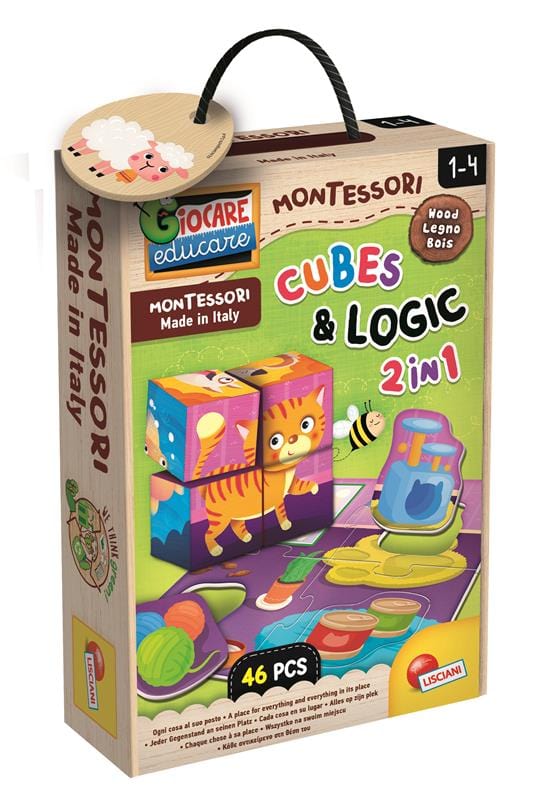 Giocattoli educativi Montessori Cube & Logic - Lisciani
