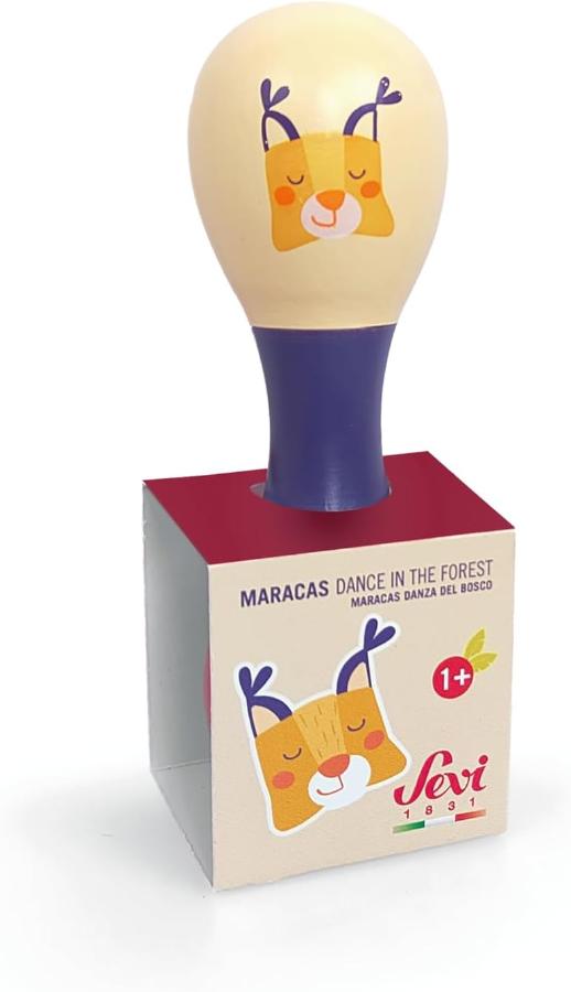 Sport1 Maracas In Bioplastica Per Neonati 6+ Mesi - Strumento Musicale Colorato, Sicuro, Linea Bio Ecomusic