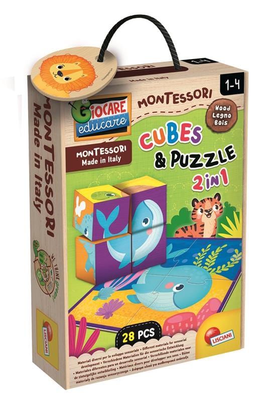 Giocattoli educativi Montessori Cube & Puzzle - Lisciani