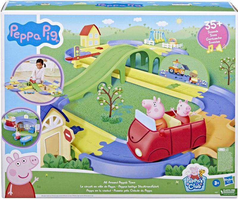 Giocattoli Peppa Pig Giro in Città, Circuito con Macchinina a Batterie Peppa Pig Club House only kids, Playset Peppa - The Toys Store