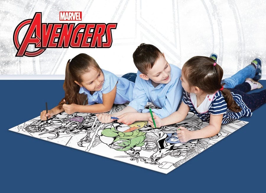 Puzzle Puzzle Avengers 108 Pezzi con Tessere Grandi Doppia Faccia con Lato da Colorare