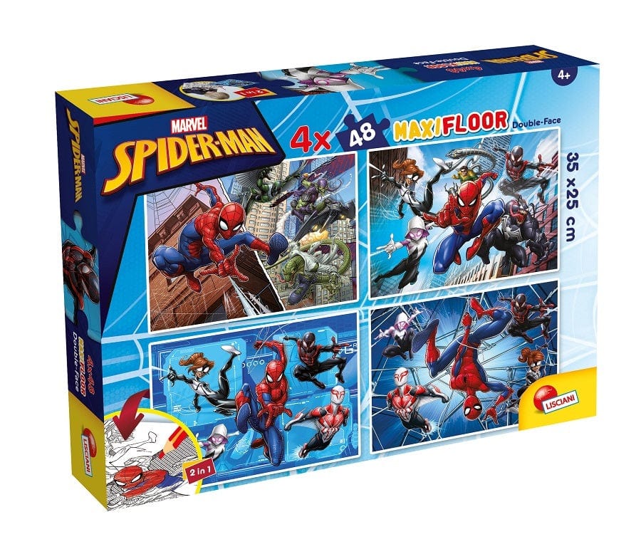 Puzzle Puzzle Spiderman 4 x 48 Tessere con lato Colorabile