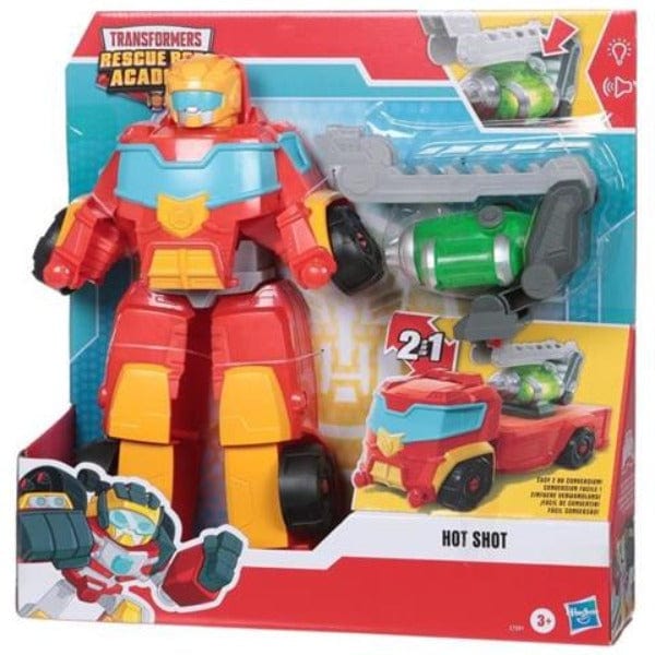 Transformers Rescue Bots Hot Shot, Action Figure Trasformabile da 35cm Transformers Rescue Bots Hot Shot, Action Figure Trasformabile