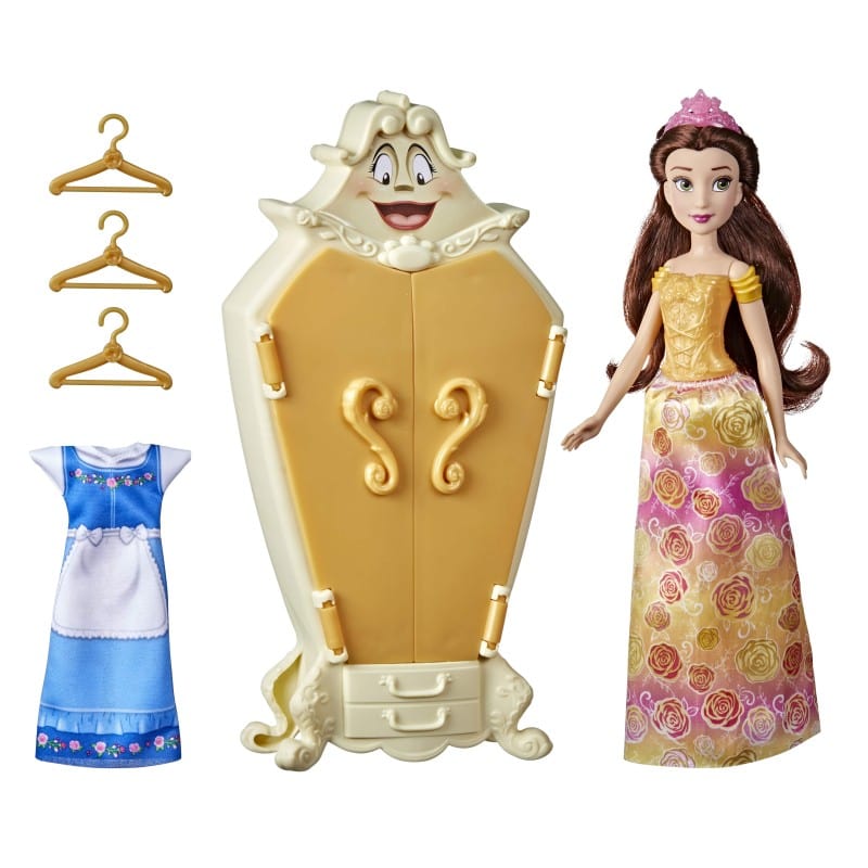 Bambole Disney Princess Belle, Bambola con Guardaroba e 2 Abiti