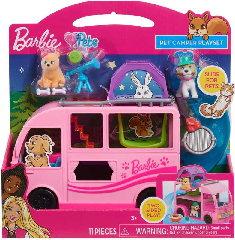 Barbie Camper dei Cuccioli di Barbie, Playset con Accessori