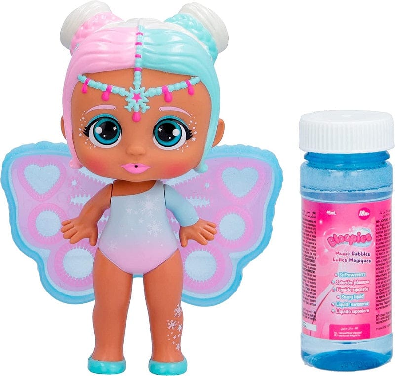 Bambole Bloopies Magic Bubbles, Bambola Fatina che Spruzza Acqua e fa Bolle Magiche con le sue Ali, IMC Toys