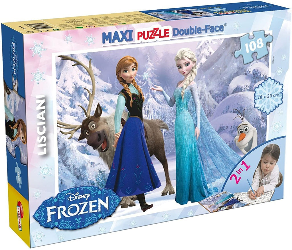 Disney Frozen Maxi Puzzle Colorabile 2in1 - 108 Pezzi - The Toys Store