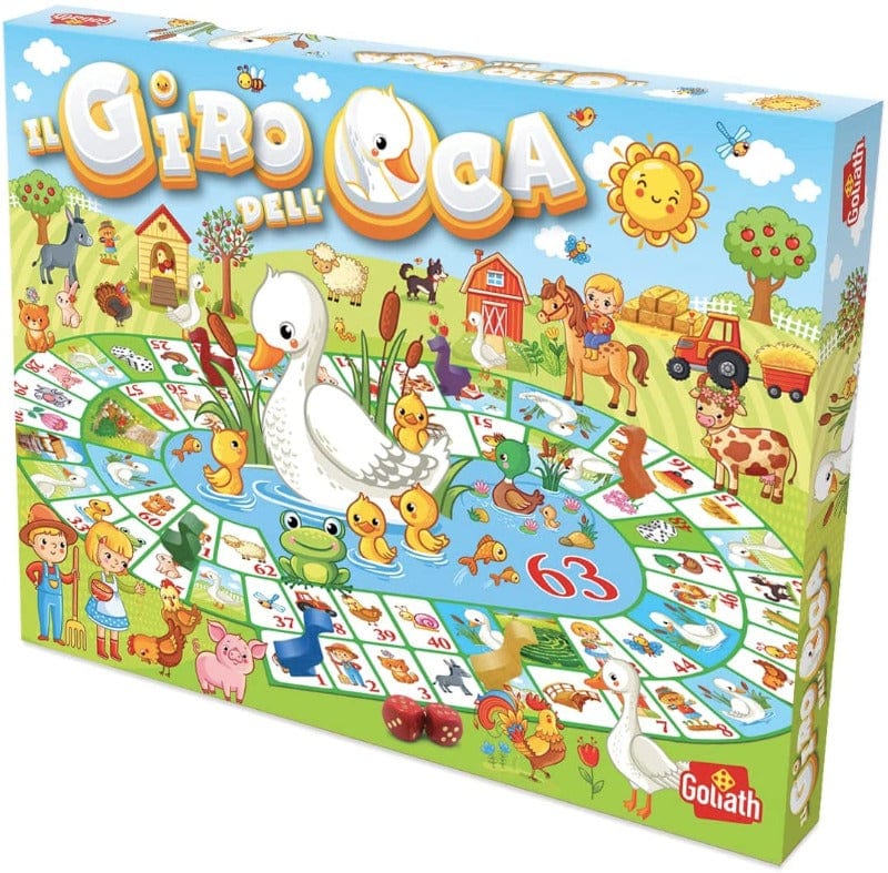 Il Gioco Dell'Oca Classico – Tabellone, 6 Oche E 2 Dadi In Legno – Per 2-6 Giocatori, Dai 5 Anni In Su - 2