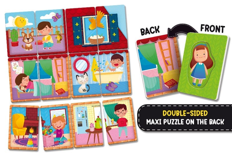 Giocattoli educativi Montessori Baby Activity Double Cards, Gioco Educativo Carte - Età 1-4 Anni
