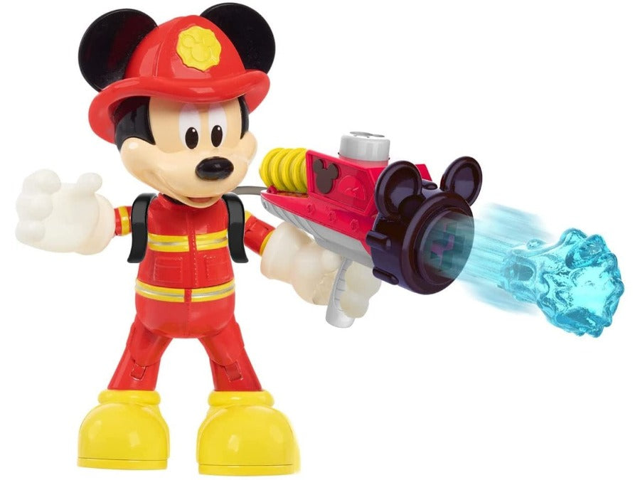 Action Figures Mickey Mouse Pompiere, Personaggio da15cm con Accessori