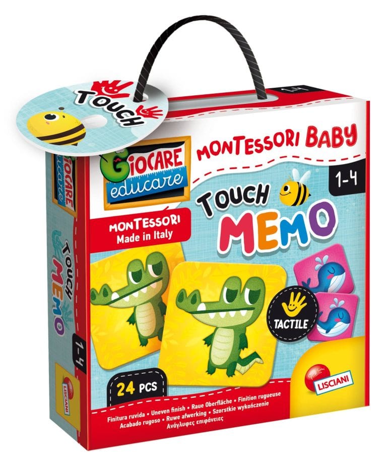 Giocattoli educativi Montessori Baby Memo Touch, Gioco Memo Tattile - Lisciani
