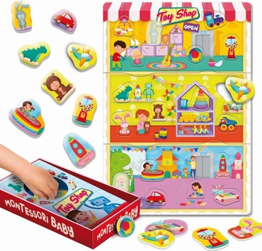 Giocattoli educativi Montessori Baby Box Memo, Gioco Tattile Lisciani 1-4 Anni