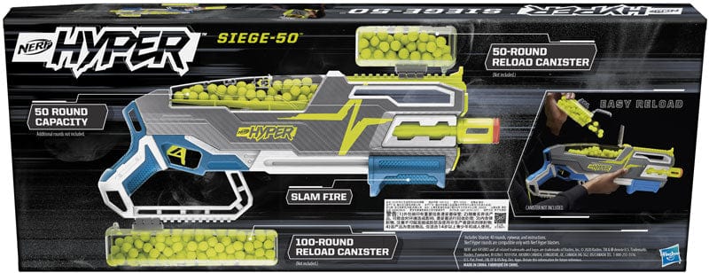 Giochi e giocattoli Nerf Hyper Siege 50, nuovo Blaster a Pompa Nerf Fucile Nerf Hyper Rush 40 | The Toys Store