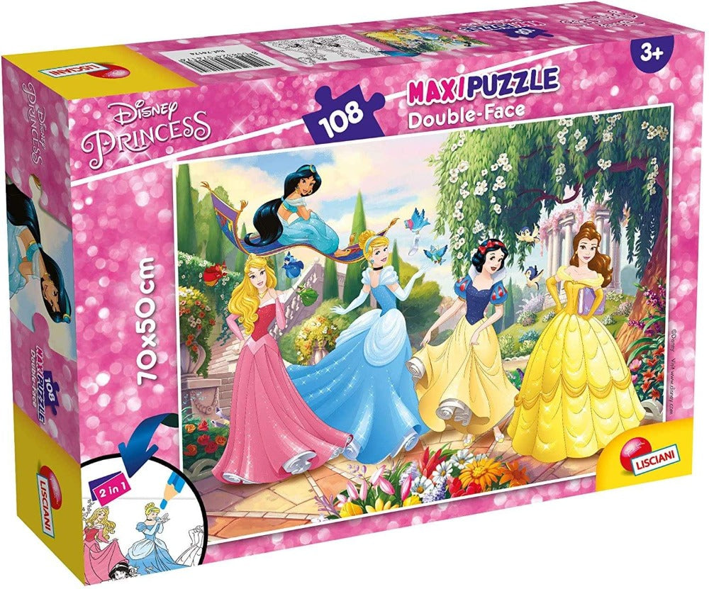 Disney Princess Maxi Puzzle Colorabile 2in1 - 108 Pezzi - The Toys Store