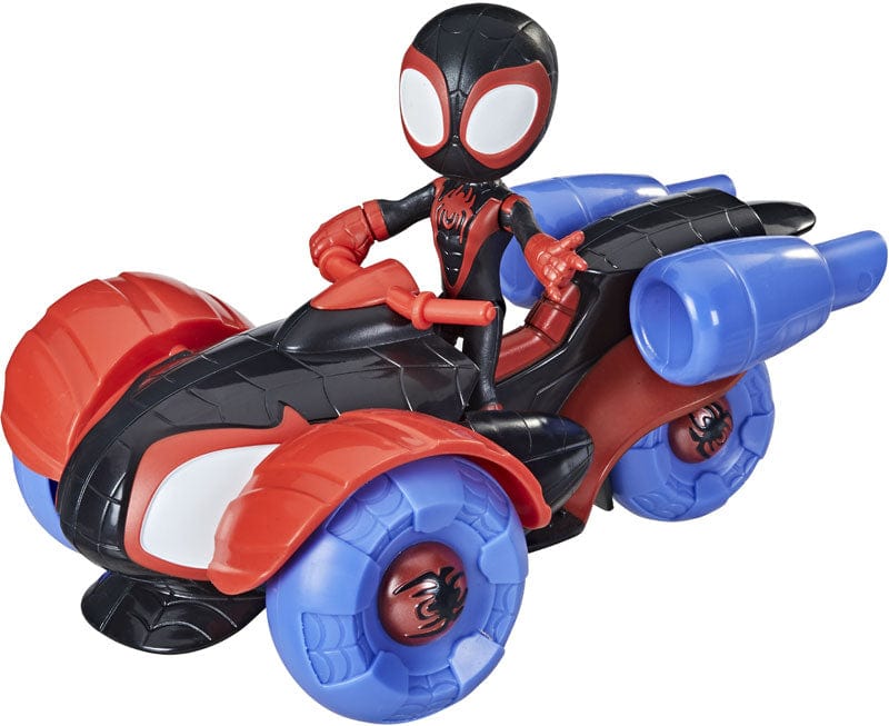Giocattoli Spiderman Amazing Friends, Miles Morales Techno Racer 2 in 1