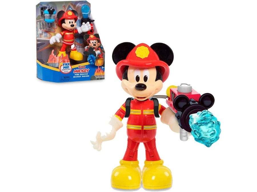 Action Figures Mickey Mouse Pompiere, Personaggio da15cm con Accessori
