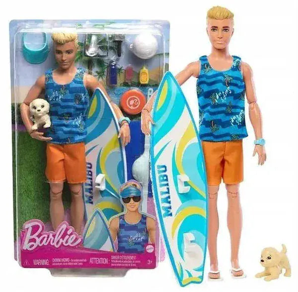 Ken Biondo con Tavola da Surf Playset -Barbie Ken Biondo con Tavola da Surf Playset -Barbie