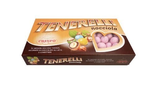 Party - Dolciumi Confetti Tenerelli Rotondi Rosa alla Nocciola 1 Kg - Crispo Confetti Tenerelli Rotondi Rosa alla Nocciola 1 Kg - Crispo