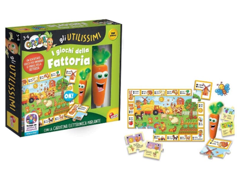 Giocattoli educativi Carotina- Gli utilissimi- I giochi della fattoria- Lisciani Carotina- Gli utilissimi- I giochi della fattoria- Lisciani