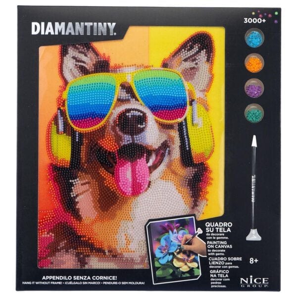 Colora e Decora Diamantiny Quadro su Tela, Mosaico con Diamanti