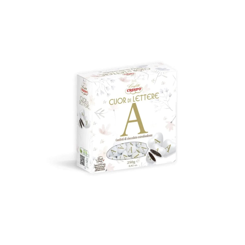 Party - Dolciumi Confetti Cuor di Lettere Ciocc. Extrafondente 250gr - Crispo Confetti Cuor di Lettere Ciocc. Extrafondente 250gr - Crispo