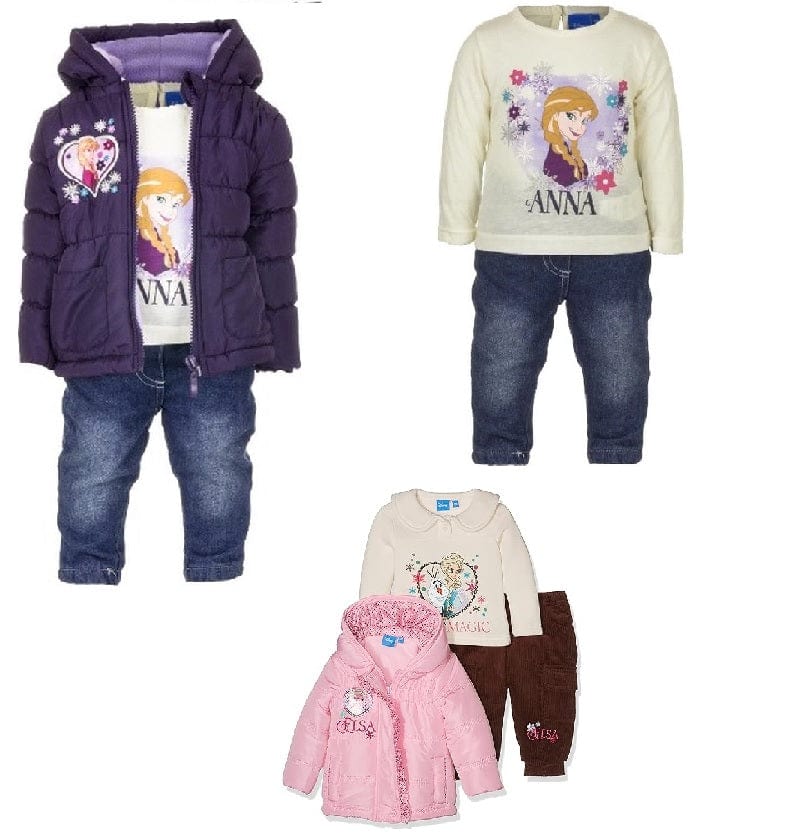 Abbigliamento Disney Frozen Completo Pantalone, Maglia e Giubbotto