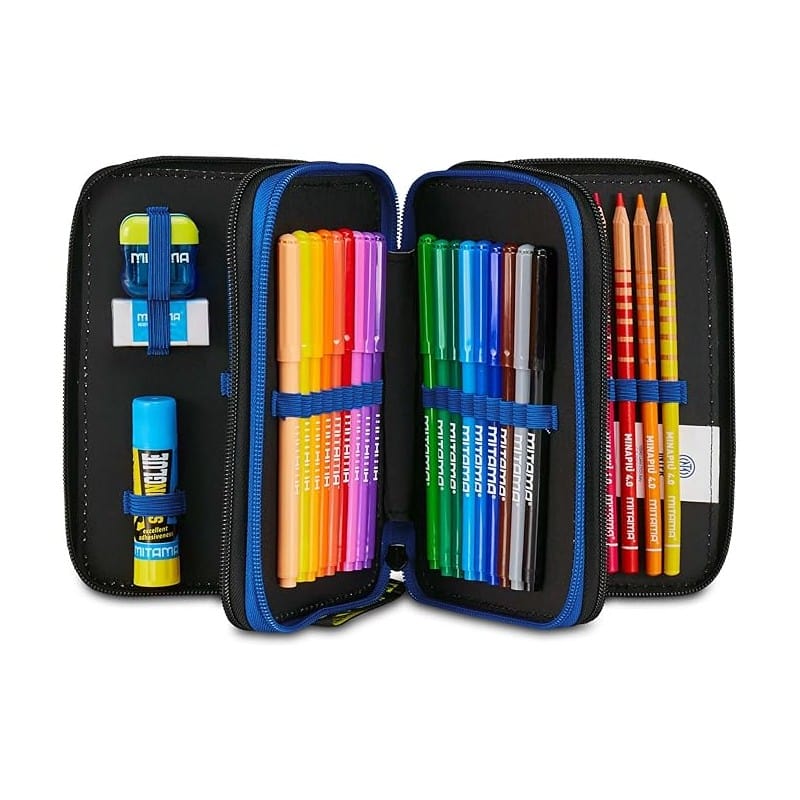 Astuccio Astuccio Inter 3 zip, Portacolori che Include 43 pz - Seven Astuccio Inter 3 zip, Portacolori che Include 43 pz - Seven