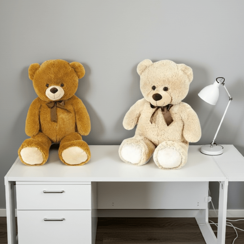 peluche Peluche Orso con Fiocco 80cm Peluche Orso con Fiocco 80cm