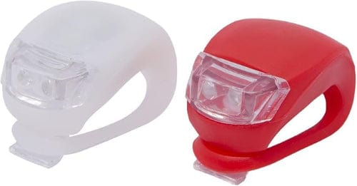 Accessori Kit Di 2 Luci Led Per Bicicletta Di Sicurezza Bici Anteriore E Posteriore Bike Kit Di 2 Luci Led Per Bicicletta Di Sicurezza Bici Anteriore E Posteriore Bike