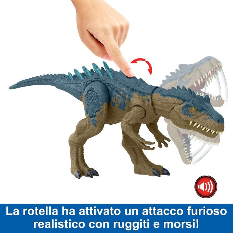 dinosauri Jurassic World Allosauro Furia Selvaggia, dinosauro con azione d'attacco e Suoni Jurassic World Allosauro Furia Selvaggia, dinosauro con azione d'attacco e Suoni