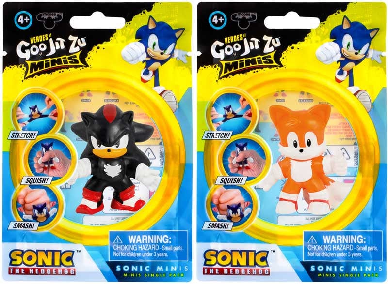 Action figure Goo Jit Zu Sonic Mini, Personaggi Allungabili- Assortimento