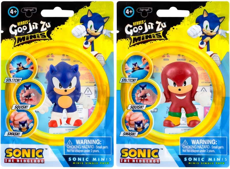 Action figure Goo Jit Zu Sonic Mini, Personaggi Allungabili- Assortimento