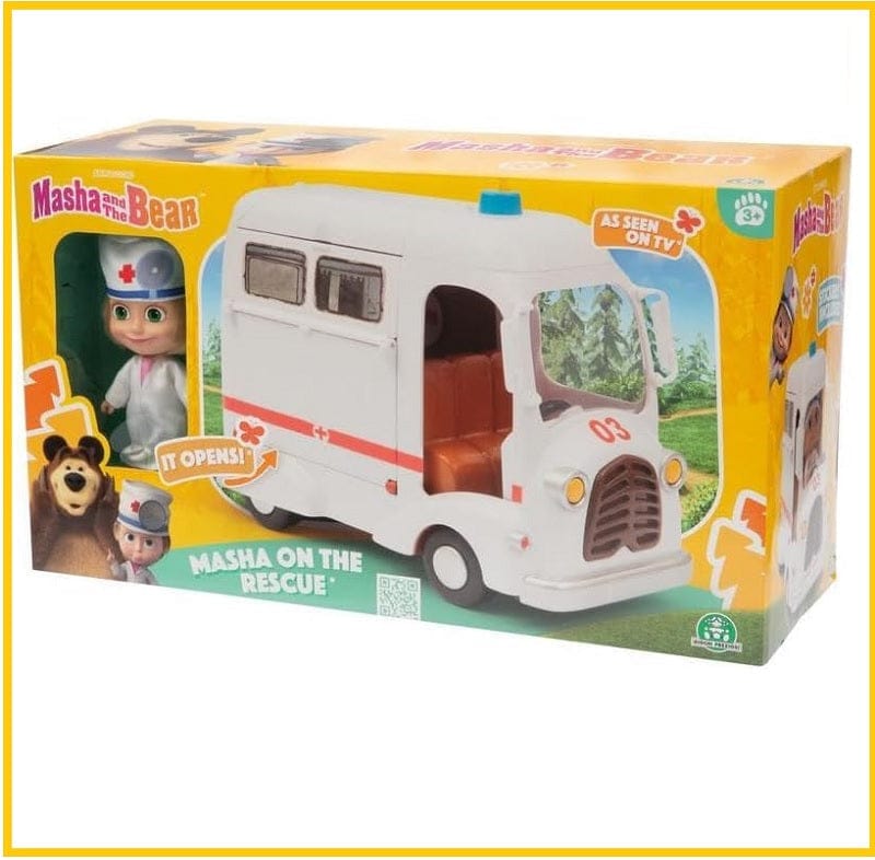 Bambole, playset e giocattoli Masha e Orso Ambulanza Playset Veicolo e Bambola Masha e Orso Ambulanza Playset Veicolo e Bambola