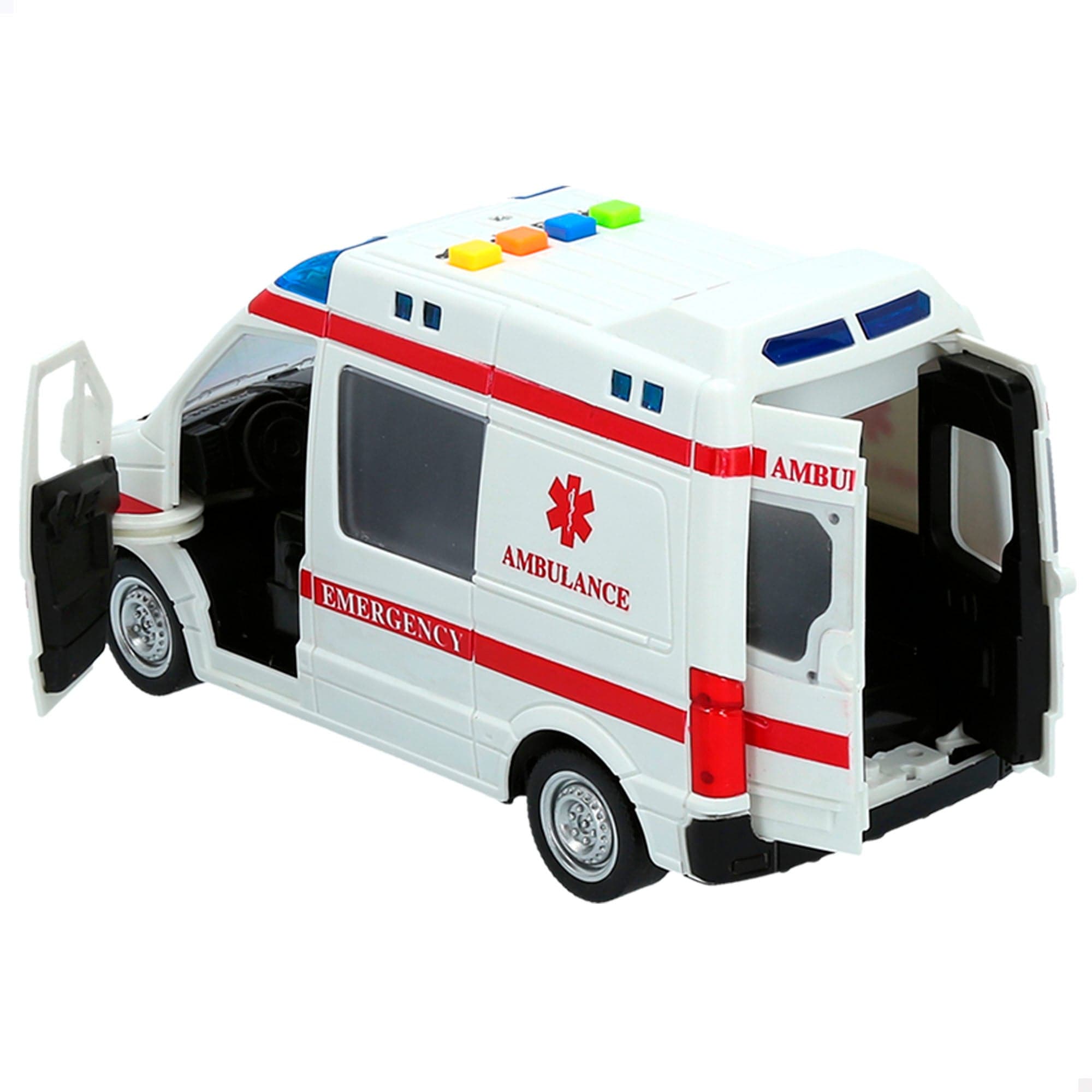 Toyland® Ambulanza giocattolo di emergenza con luce e suono, scala 1:40, veicolo da gioco, età 3 Toyland® Ambulanza giocattolo di emergenza con luce e suono, scala 1:40, veicolo da gioco, età 3