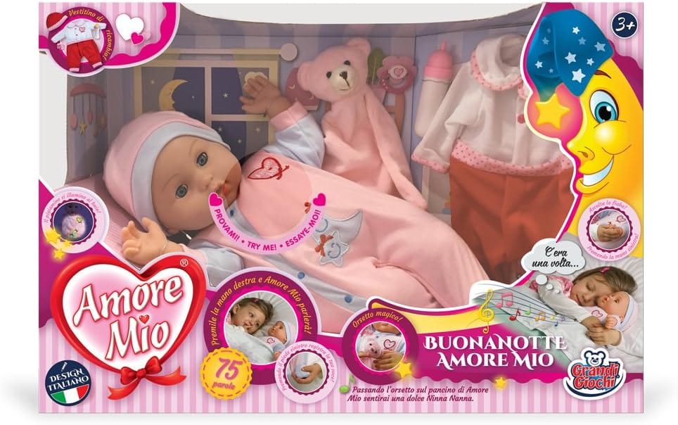 Bambole Amore Mio Buonanotte, Bambola Interattiva Grandi Giochi