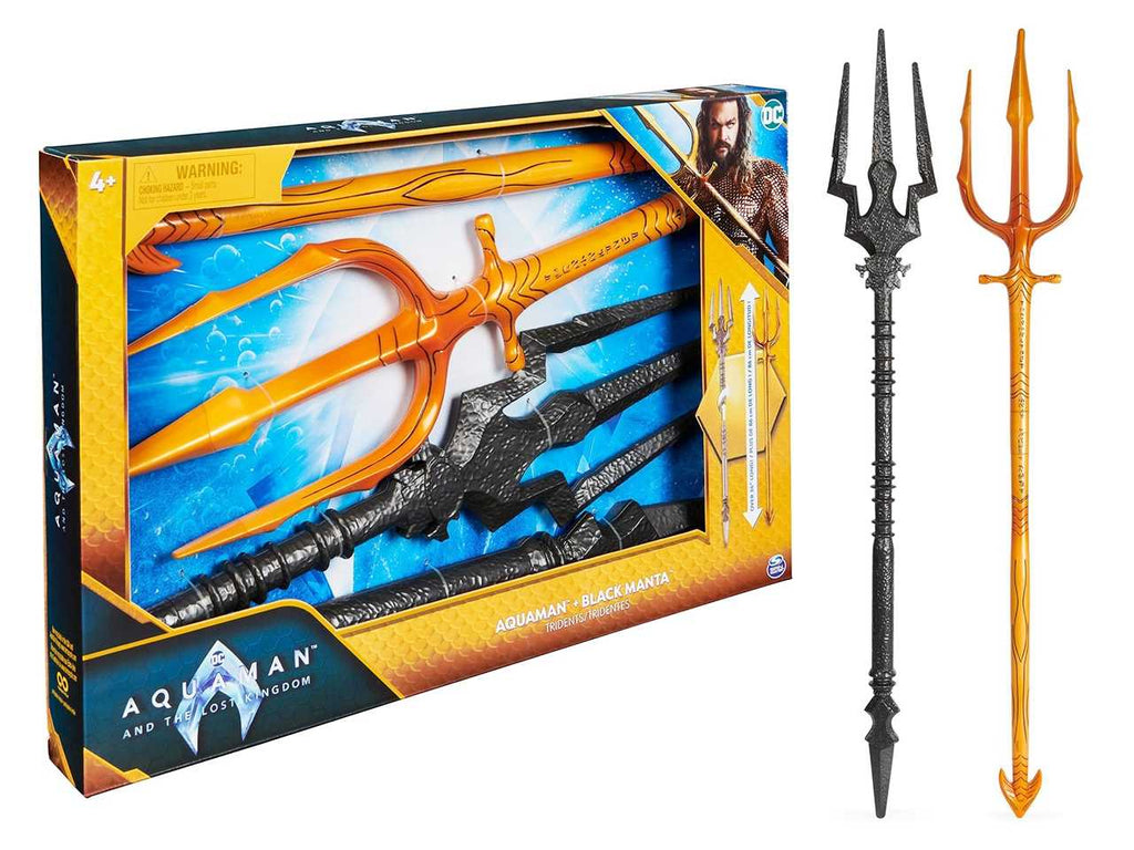 Professioni e ruoli per giocare Aquaman e Black Manta set 2 Tridente Giocattolo da 89 cm -Spin Master