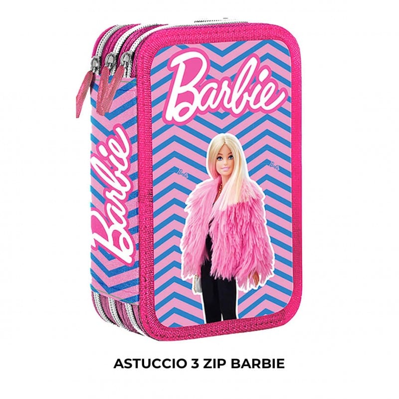 Astuccio Astuccio Barbie 3 Zip include 43pz Giotto Astuccio Barbie 3 Zip include 43pz Giotto