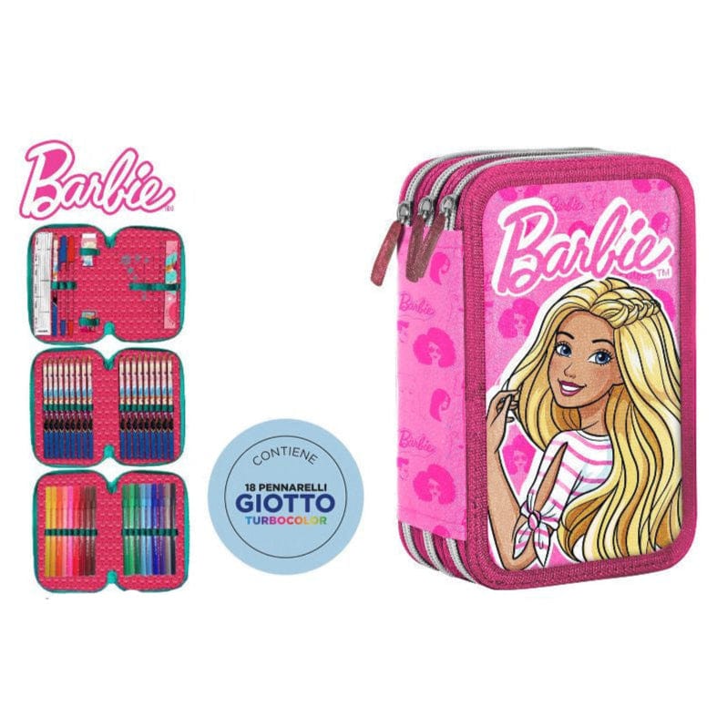 Astuccio Astuccio Barbie 3 Zip include 43pz Giotto Astuccio Barbie 3 Zip include 43pz Giotto