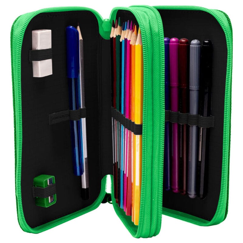 Zaini Astuccio Minecraft 2 Zip, Portacolori che Include 32 Accessori Astuccio Minecraft 2 Zip, Portacolori che Include 32 Accessori