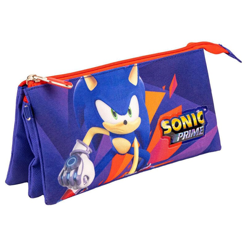 Zaini Astuccio 3 scomparti Sonic, Portacolori per la Scuola Elementare e Media Astuccio Sonic 3, Portacolori per la Scuola include 38 pezzi