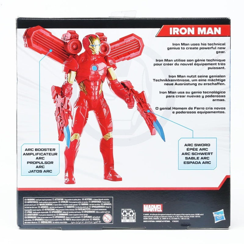 Giocattoli Avengers Super Heroes, Personaggi da 25cm con Armature Avengers Mech Strike, Guanto di Iron Man StrikeShot - The Toys Store