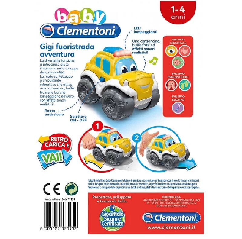 Baby Clementoni Baby Clementoni Gigi Fuoristrada Avventura 17155